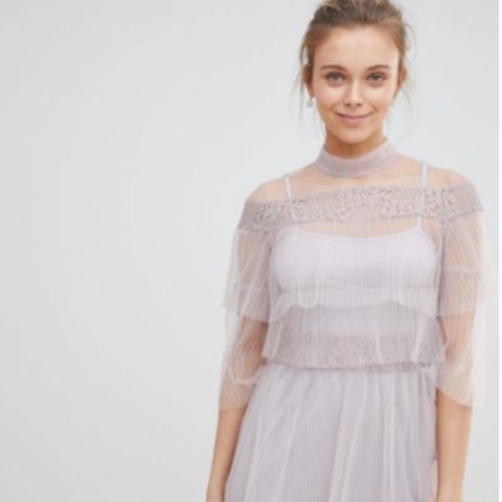 Mesh Frill Dress